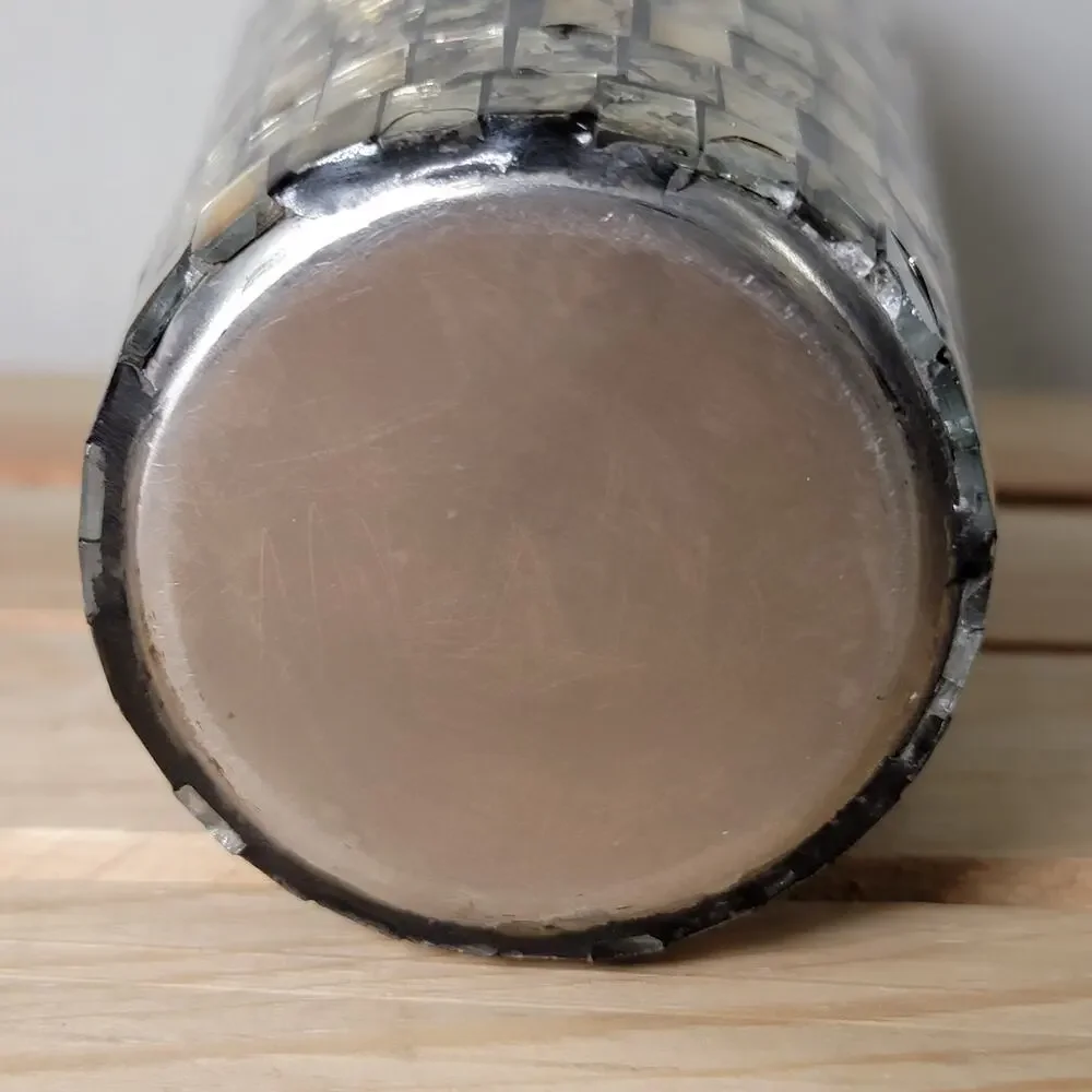 Mosaic Glass and Stainless Steel Cocktail Shaker